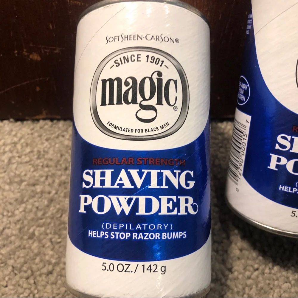 X2 Softsheen Carson Magic Regular Strength Shaving Powder Blue Razor Bumps 5oz